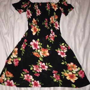 Mid thigh length flower dress
